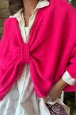 Big Softie Batwing Or Butterfly Knit Hot Pink